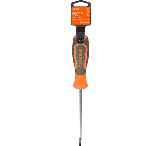 Изображение товара Отвертка Airline TORX TX20x100 мм, с эргономичной рукояткой, магнитная, пластиковый подвес ATBX008