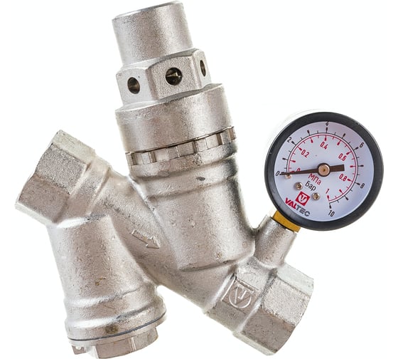 Изображение товара Редуктор давления Valtec с фильтром и манометром 3/4 " 2-5 бар VT.082.N.05