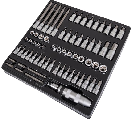 Изображение товара Набор торцевых головок Hans со вставками 62 предмета E-STAR TT-59