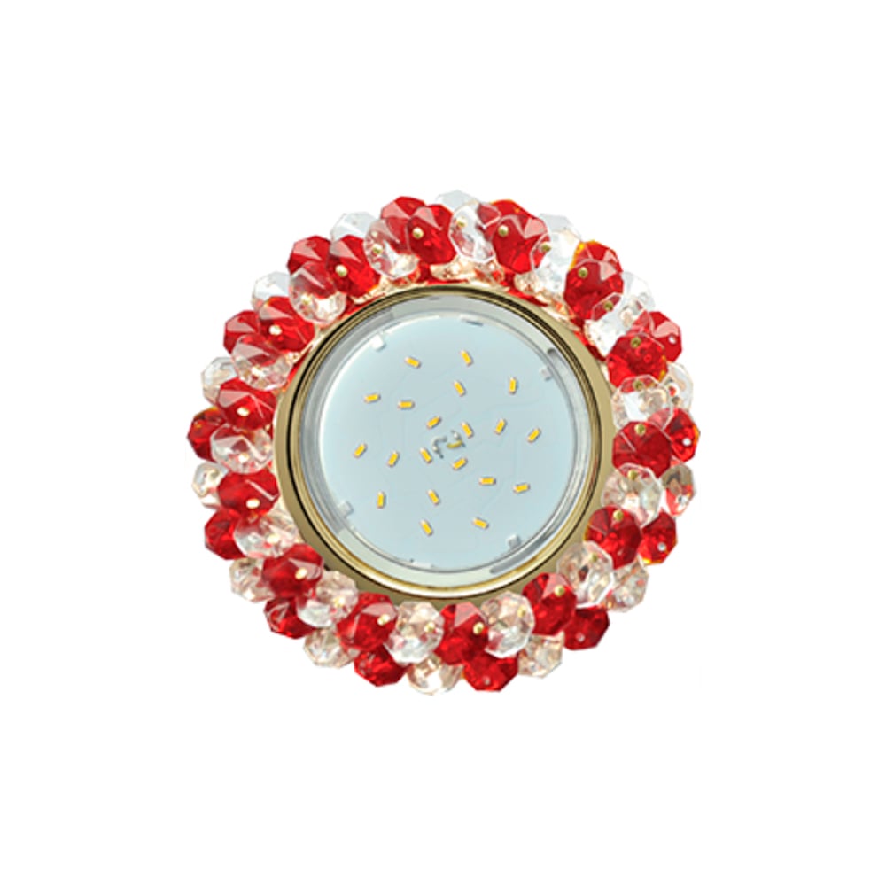 Изображение товара Светильник Ecola Gx53 h4 5341 круглый рубин/золото