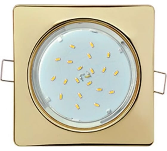 Изображение товара Светильник Ecola Gx53 h4 square open edge квадратный, золото плоский 106x41 (к+) FG53N4ECB