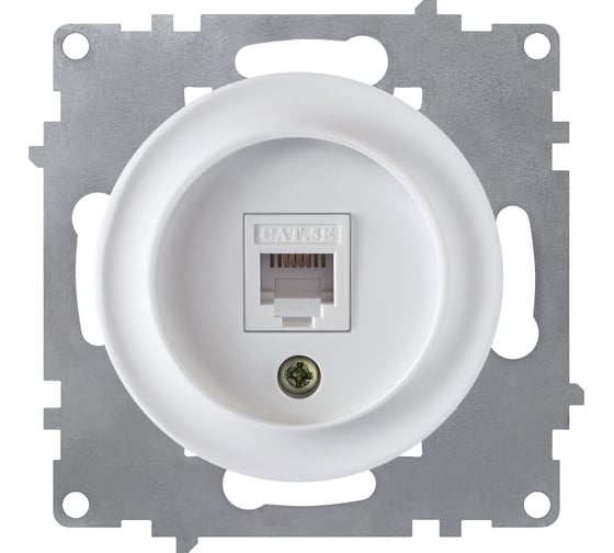 Изображение товара Компьютерная розетка OneKeyElectro 1xRJ45 категория 5e, цвет белый 1E20701300 2172770