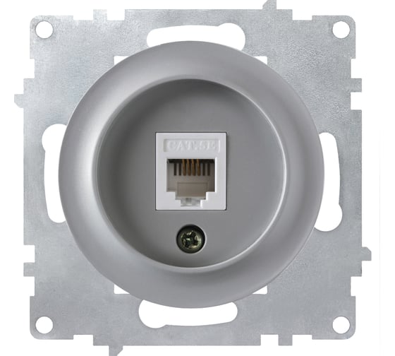 Изображение товара Компьютерная розетка RJ-45 OneKeyElectro, цвет серый 1E20701302 2172839