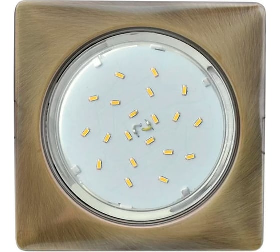 Изображение товара Светильник Ecola Gx53 h4 square квадратный, без рефлектора, черненая бронза 107x41 (к+) FN53S4ECB