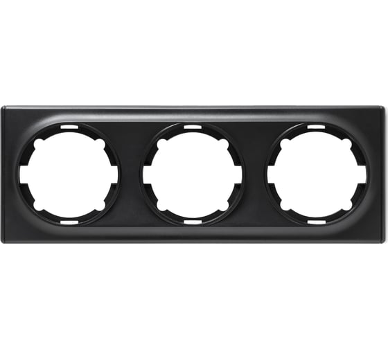 Изображение товара Тройная рамка OneKeyElectro цвет чёрный 1E52301303 2172830