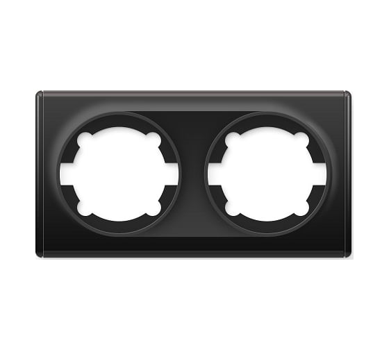 Изображение товара Двойная рамка OneKeyElectro цвет чёрный 1E52201303 2172829