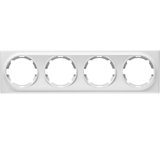 Изображение товара Рамка на 4 прибора OneKeyElectro цвет белый 1E52401300 2172785