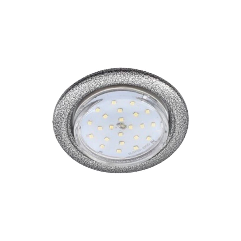 Изображение товара Встраиваемый светильник Ecola Gx53 h4 без рефлектора, серебристо-черная шагрень 38x106 (к+) SS53H4ECB