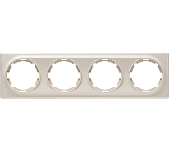 Изображение товара Рамка на 4 прибора OneKeyElectro цвет бежевый 1E52401301 2172808