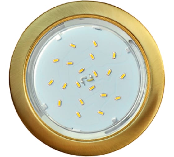 Изображение товара Встраиваемый светильник Ecola Gx53 h4 без рефлектора, шлифованное золото 38x106 (к+) SG53H4ECB