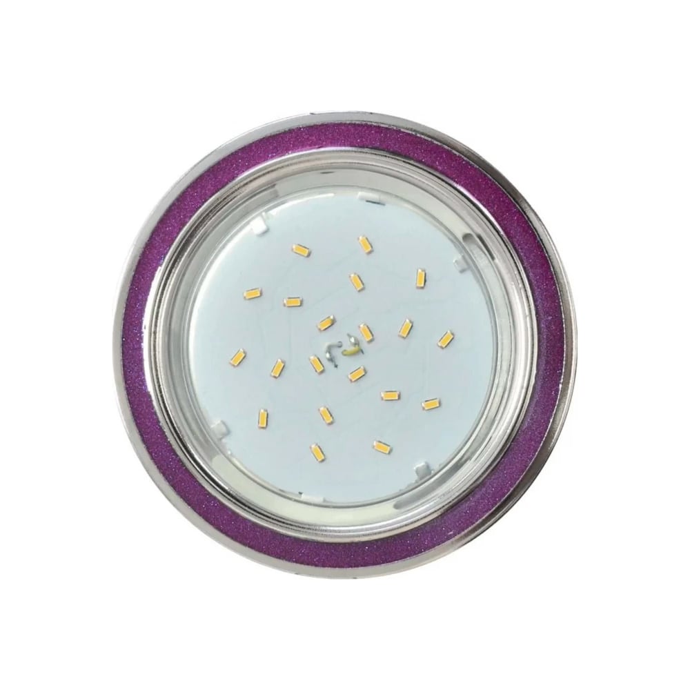 Изображение товара Встраиваемый светильник Ecola GX53 H4 DL3901 круглый под стеклом фиолетовый хром