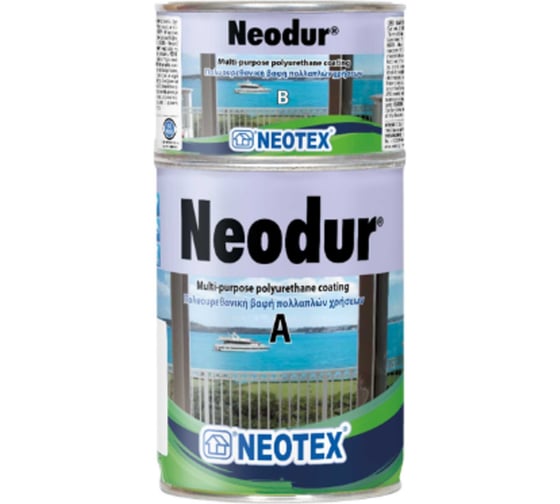 Изображение товара Двухкомпонентная алифатическая краска NEOTEX NEODUR A+В 1кг серый RAL 7035 11681200