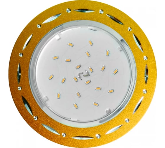 Изображение товара Встраиваемый светильник Ecola Gx53 h4 dl5385 без рефлектора, точки-полоски по кругу матовое золото/алюм 20x110 (к+) FG5385ECB