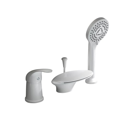 Изображение товара Смеситель на борт ванны Orange Iris белый M41-333w