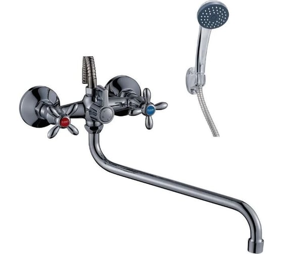 Изображение товара Смеситель универсальный с круглым изливом и переключателем для душа Potato P2471