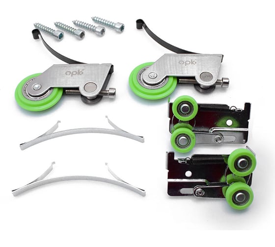 Изображение товара Ролики/колеса в комплекте Mebax Асимметрия 3-ий класс OPK для шкафа-купе с саморезом 6мм 00-00000219