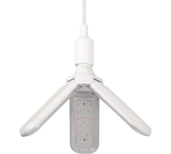 Изображение товара Светодиодная фитолампа для растений ЭРА fito24wrbe27fold 3х лепестковая красно-синего спектра 24 вт  Б0061428