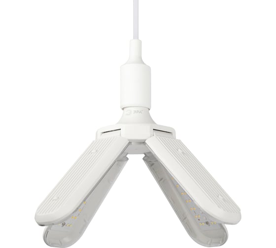 Изображение товара Светодиодная фитолампа для растений ЭРА fito36wrа90e27fold 4х лепестковая, полного спектра 36 Вт, е27 Б0061430