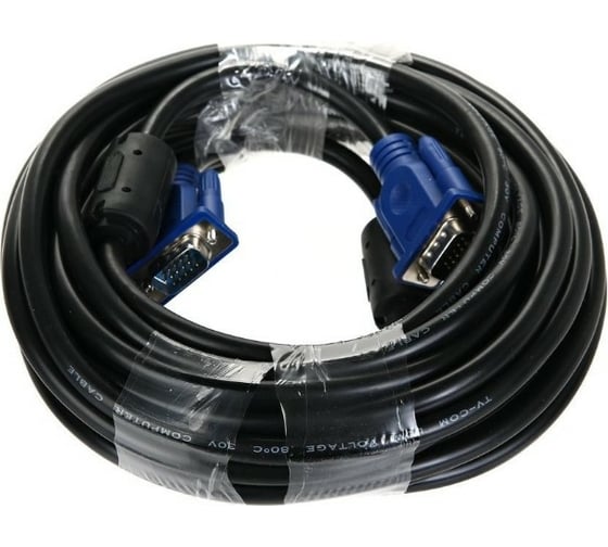 Изображение товара Соединительный кабель TV-COM SVGA (15M/15M) 10m 2 фильтра QCG120H-10M