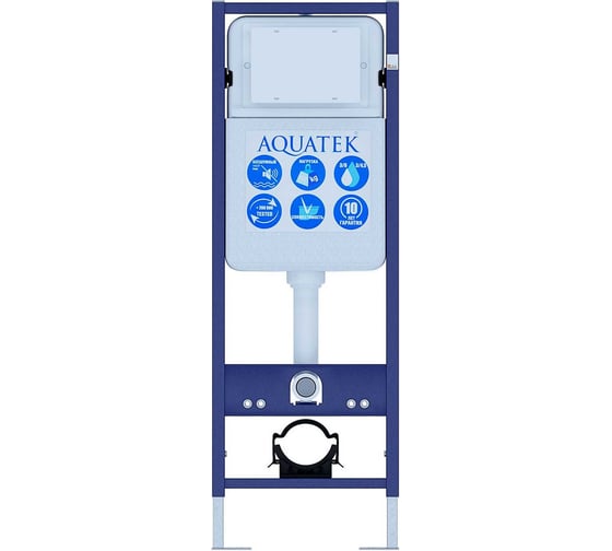 Изображение товара Узкая инсталляция для подвесного унитаза Aquatek INS-0000017 Standart 37, 1130х370х150 мм, + звукоизоляционная прокладка 00000134919