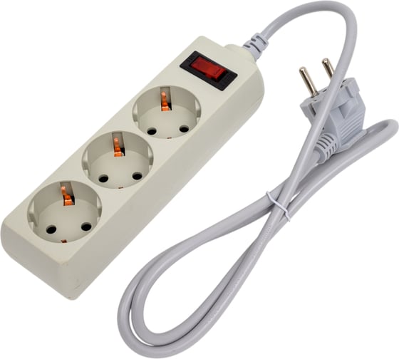 Изображение товара Сетевой фильтр BURO 300SL-1-G 1м (3 розетки) серый (пакет ПЭ) 1087164
