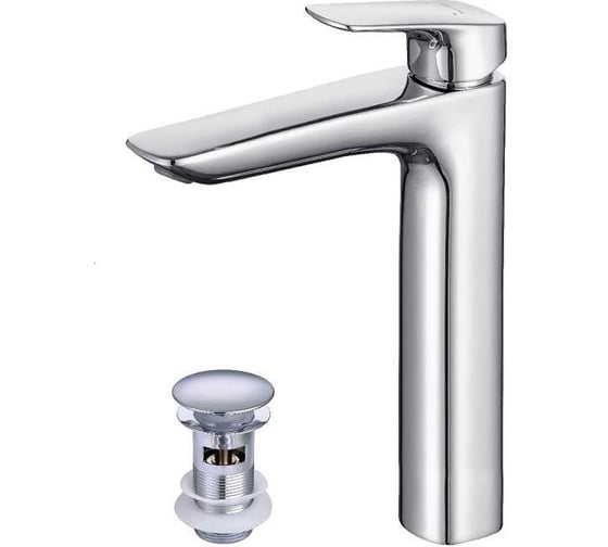 Изображение товара Смеситель для раковины Aquatek aq1005cr вега высокий 00000129539