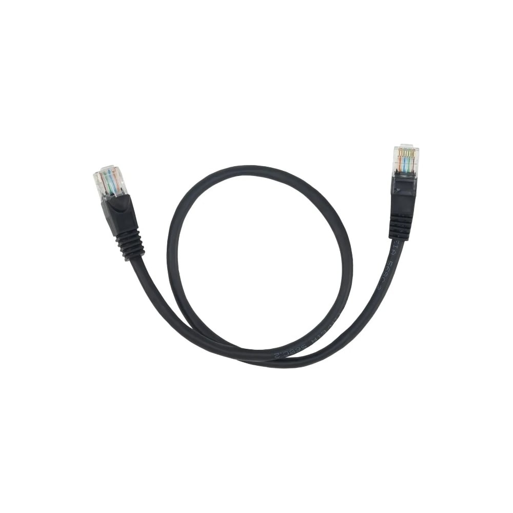 Изображение товара Патч-корд BURO UTP 4 пары cat5E CCA molded 0.5м черный RJ-45 RJ-45