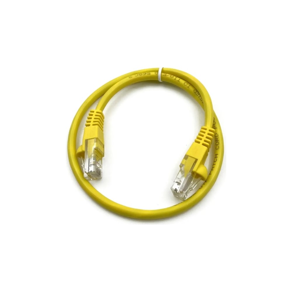 Изображение товара Патч-корд BURO UTP 4 пары cat5E CCA molded 0.5м желтый RJ-45 RJ-45