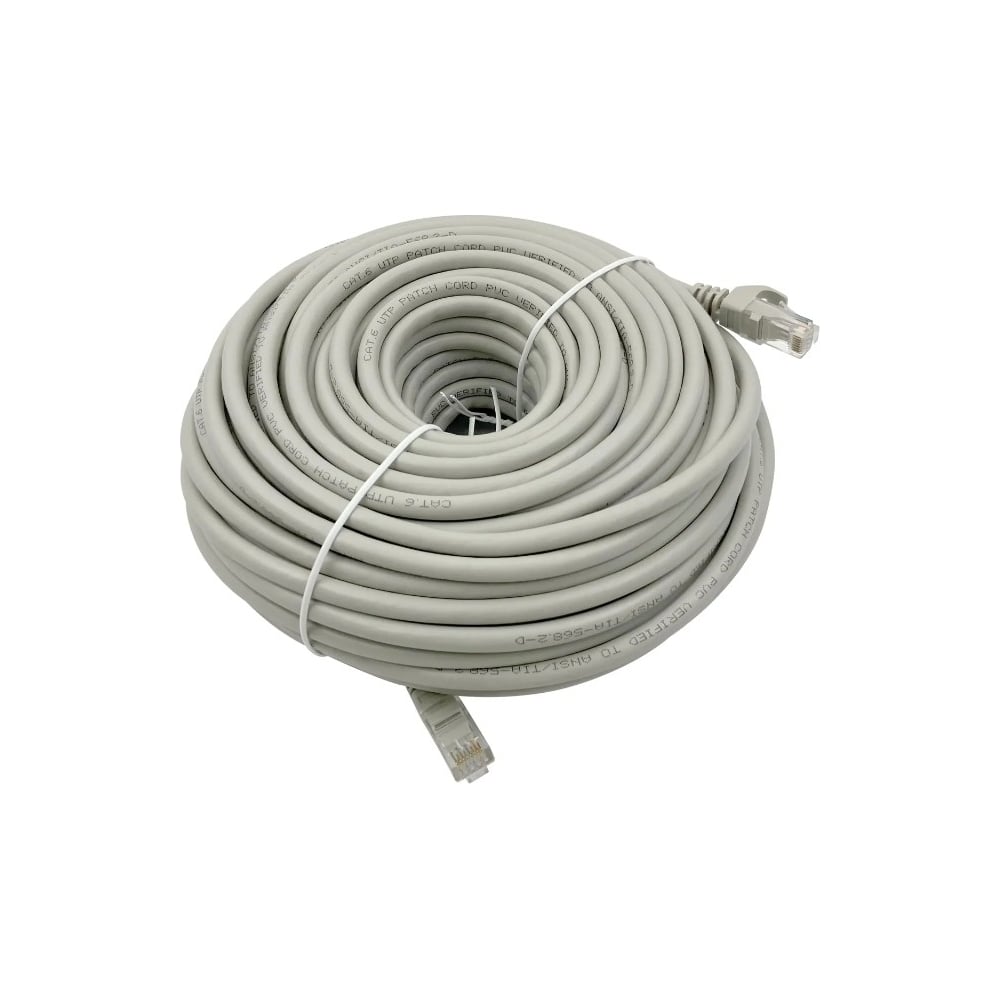 Изображение товара Патч-корд BURO UTP 4 пары cat6 CCA molded 30м серый RJ-45 (m)-RJ-45 (m)