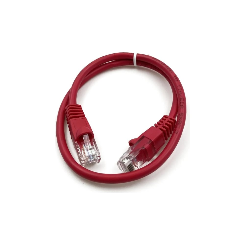 Изображение товара Патч-корд BURO UTP-5E-0. 5M-R RJ-45 - кабель для сетевых подключений 0. 5 м красный
