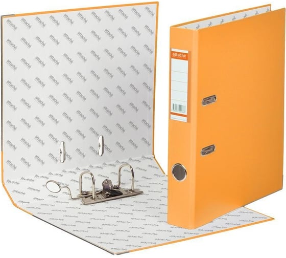 Изображение товара Папка-регистратор Attache Selection economy plus 50 мм, оранжевый, пбп1, карман на корешке, металлический угол 409794