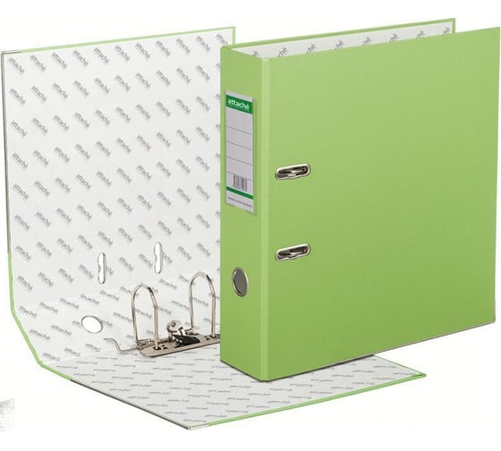 Изображение товара Папка-регистратор Attache Selection economy plus 80 мм, лайм, пбп1, карман на корешке, металлический угол 611503
