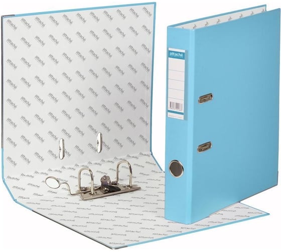 Изображение товара Папка-регистратор Attache Selection economy plus 50 мм, голубой, пбп1, карман на корешке, металлический угол 611499