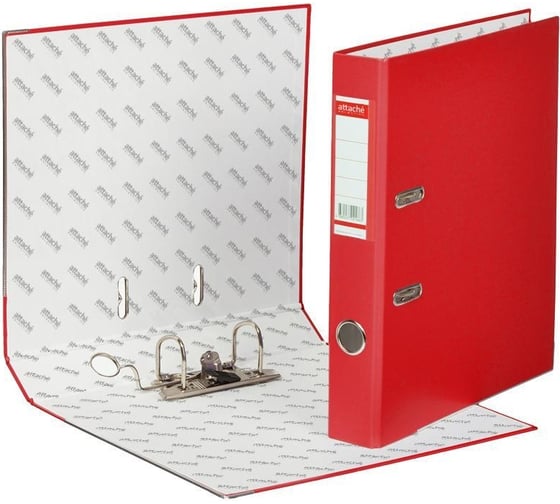 Изображение товара Папка-регистратор Attache Selection economy plus 50 мм, красный, пбп1, карман на корешке, металлический угол 368764