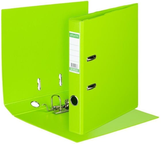 Изображение товара Папка-регистратор Attache Selection strong line 50 мм, лайм, пбп2, карман на корешке 118113