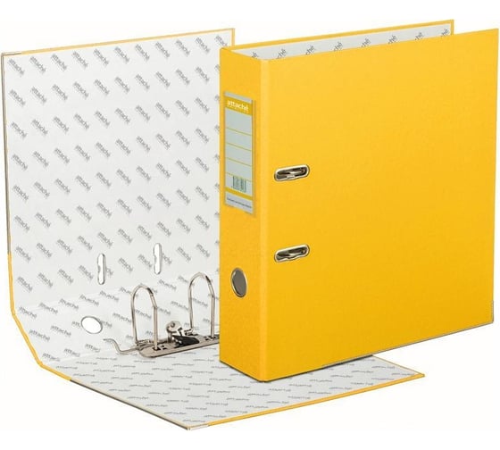 Изображение товара Папка-регистратор Attache Selection economy plus 80 мм, желтый, пбп1, карман на корешке, металлический угол 403251