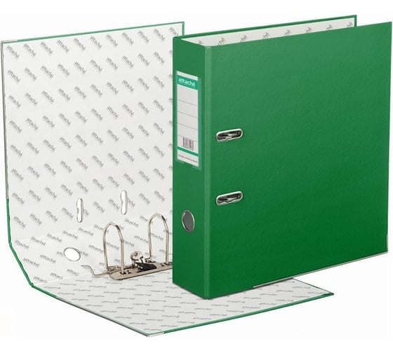 Изображение товара Папка-регистратор Attache Selection economy plus 80 мм, зеленый, пбп1, карман на корешке, металлический угол 368761