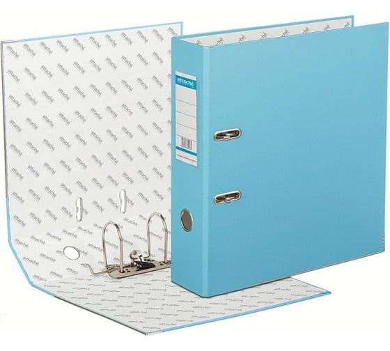 Изображение товара Папка-регистратор Attache Selection economy plus 80 мм, голубой, пбп1, карман на корешке, металлический угол 611502