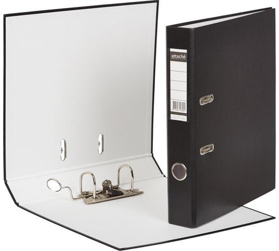 Изображение товара Папка-регистратор Attache Selection economy 50 мм, черный, пбп1, карман на корешке 46337