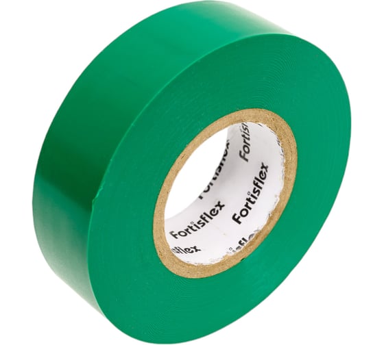 Изображение товара Изолента ПВХ Fortisflex 19x0.13 мм, 20 м, зеленый 90813