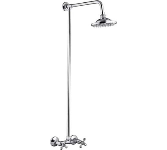 Изображение товара Душевая система со смесителем GOTA ROCIO с двумя маховиками, без излива с лейкой тропической 635265-GOTA