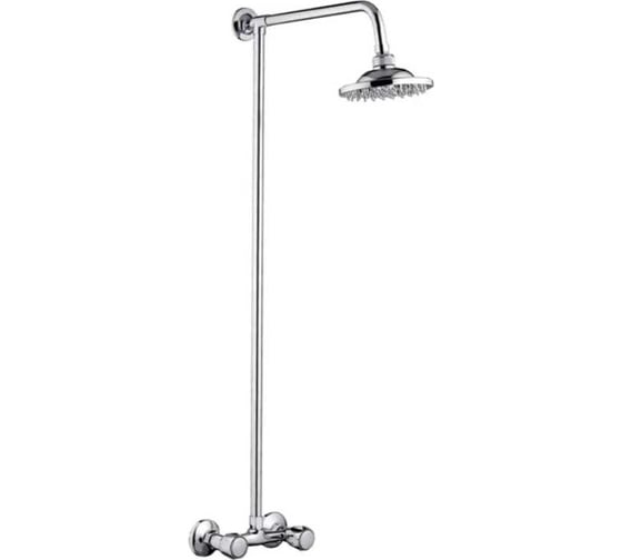 Изображение товара Душевая система со смесителем GOTA ROCIO с двумя маховиками, без излива, с лейкой тропической 635266-GOTA