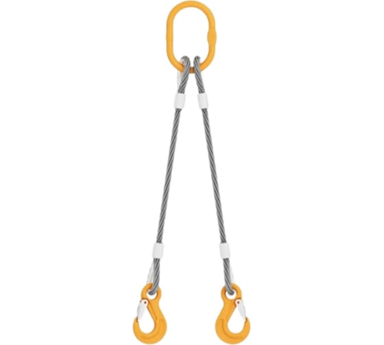Изображение товара Канатный двухветвевой строп СЕВЗАПКАНАТ 2СК 2 т, 8 м, втулка 4631162155046