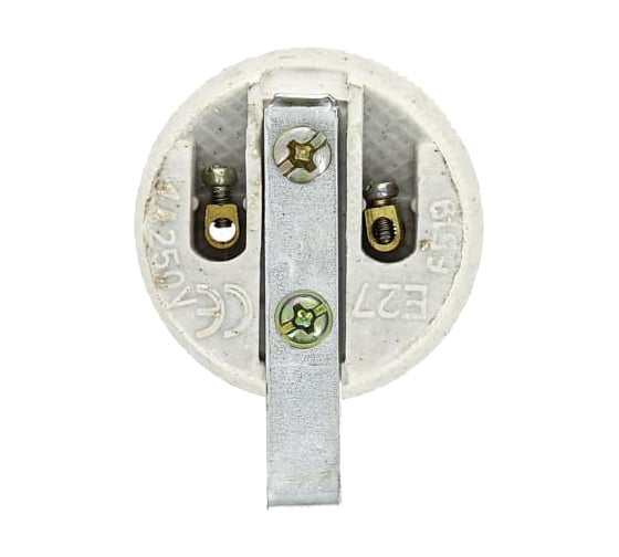 Изображение товара Патрон EKF керамический E27 с держателем 20 шт. LHCe-E27-h