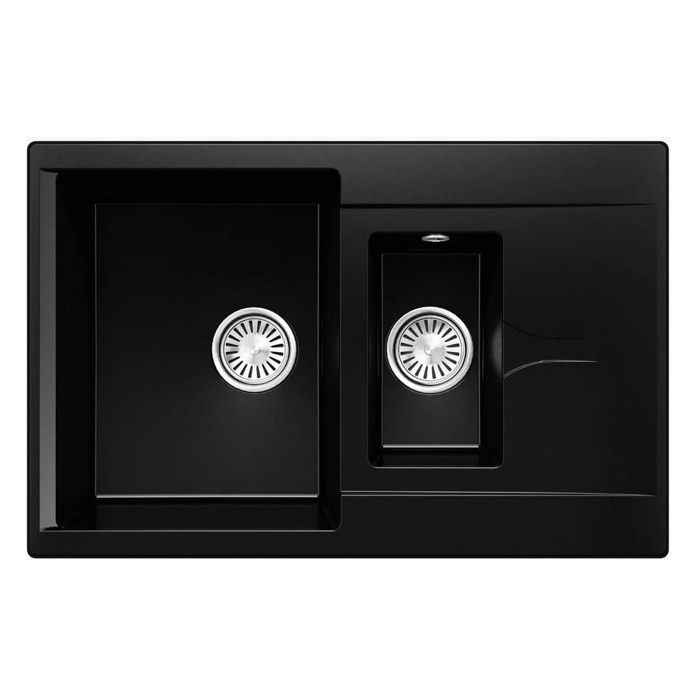 Изображение товара Кухонная мойка Polygran brig-770 №316 космос из искусственного гранита врезная двухчашевая