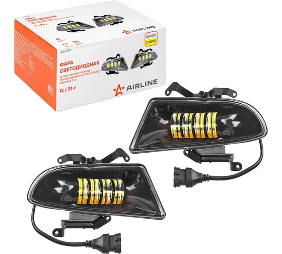 Изображение товара Фара светодиодная Airline четкая световая граница, 36W Бел/Жел, 180x130x110, 2 шт. ALED087