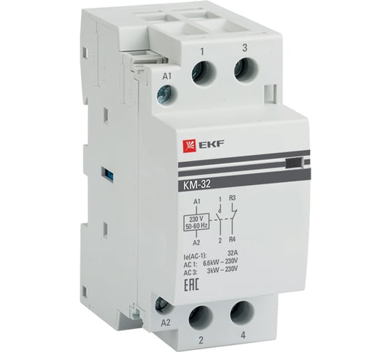 Изображение товара Модульный контактор EKF КМ 32А NО+NC PROxima km-2-32-11