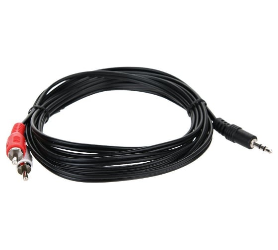 Изображение товара Соединительный кабель Telecom 3.5 Jack M-2xRCA M, стерео, аудио, 3м TAV7183-3M