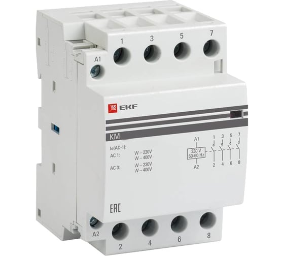 Изображение товара Модульный контактор EKF КМ 40А 3NО+NC PROxima km-3-40-31