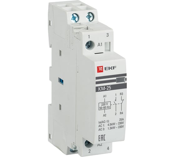 Изображение товара Модульный контактор EKF КМ 25А NО+NC (1 мод.) PROxima km-1-25-11